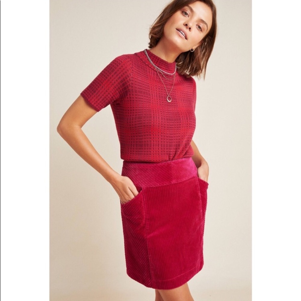 Anthropologie Maeve Corduroy Skirt